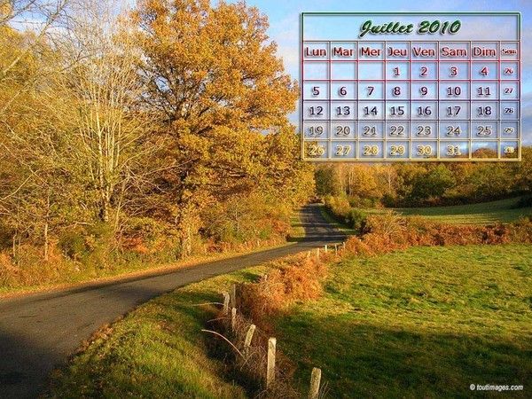 FOND D'ECRAN CALENDRIERS